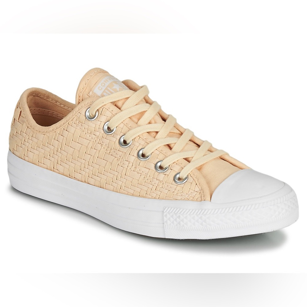 Converse Woven Women Sz 6 Chuck Taylor All Star OX Pale Vanilla Sneaker Keds NEW